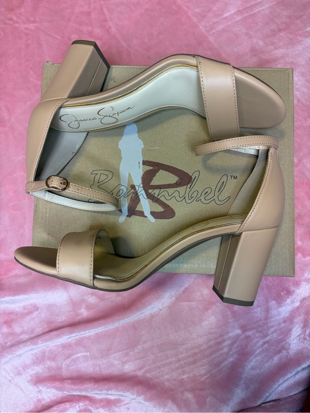 Nude Block Heel Sandals